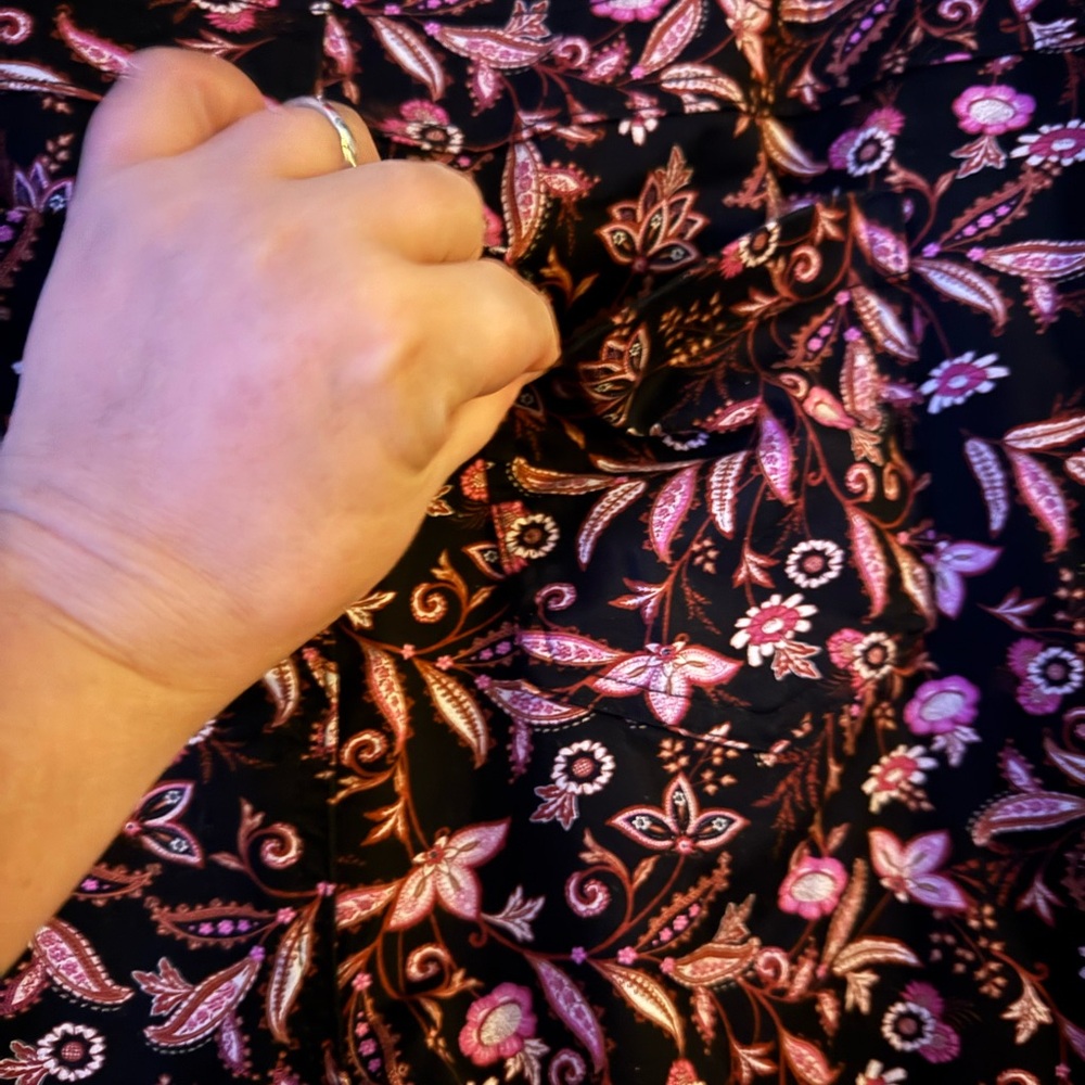 Terra & Sky Black and Pink Paisley Pants - Picture 7 of 7